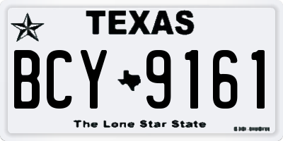 TX license plate BCY9161