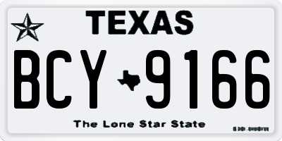 TX license plate BCY9166
