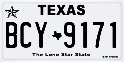 TX license plate BCY9171