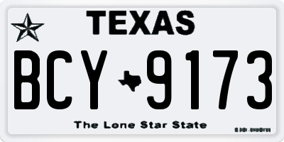 TX license plate BCY9173