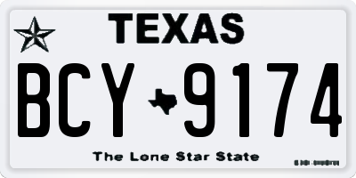 TX license plate BCY9174