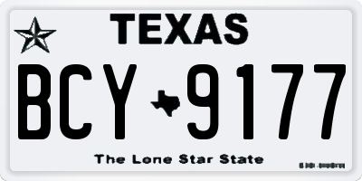 TX license plate BCY9177