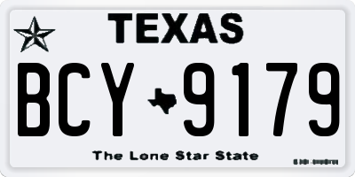 TX license plate BCY9179