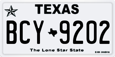 TX license plate BCY9202