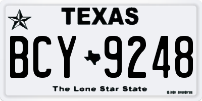 TX license plate BCY9248