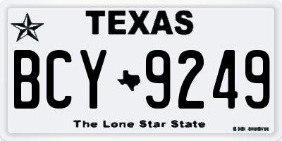 TX license plate BCY9249