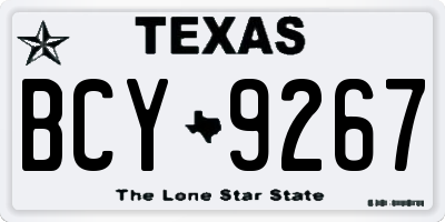 TX license plate BCY9267