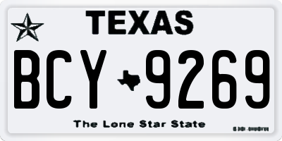 TX license plate BCY9269