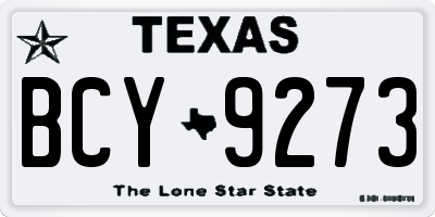 TX license plate BCY9273