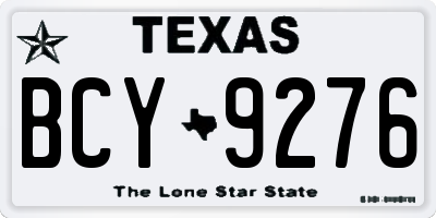 TX license plate BCY9276