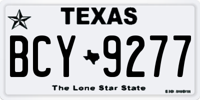 TX license plate BCY9277
