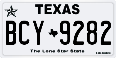 TX license plate BCY9282