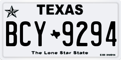 TX license plate BCY9294