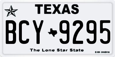TX license plate BCY9295