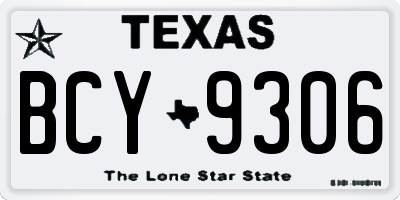 TX license plate BCY9306
