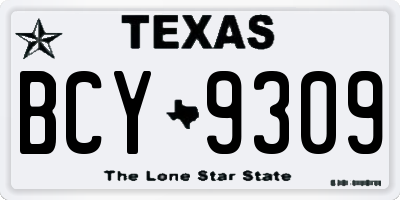 TX license plate BCY9309