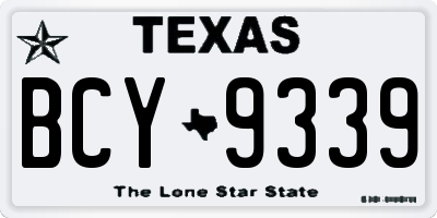 TX license plate BCY9339