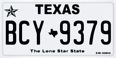TX license plate BCY9379