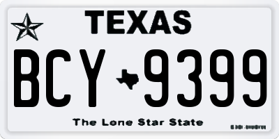 TX license plate BCY9399