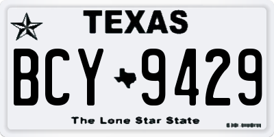 TX license plate BCY9429
