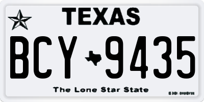 TX license plate BCY9435
