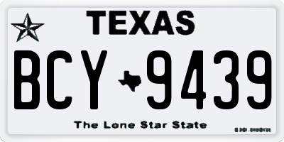 TX license plate BCY9439