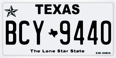 TX license plate BCY9440