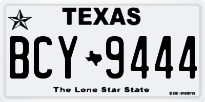 TX license plate BCY9444