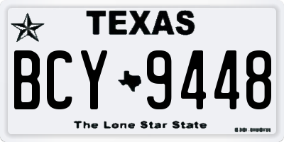 TX license plate BCY9448