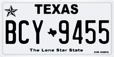 TX license plate BCY9455