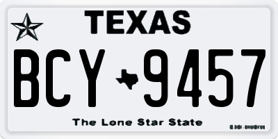 TX license plate BCY9457