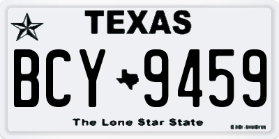 TX license plate BCY9459