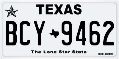 TX license plate BCY9462