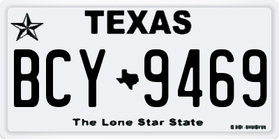 TX license plate BCY9469