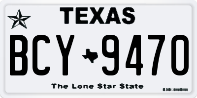 TX license plate BCY9470