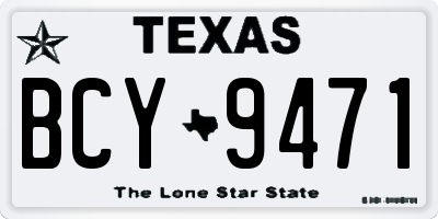 TX license plate BCY9471