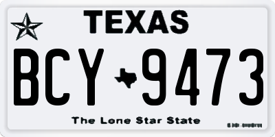 TX license plate BCY9473