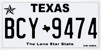 TX license plate BCY9474