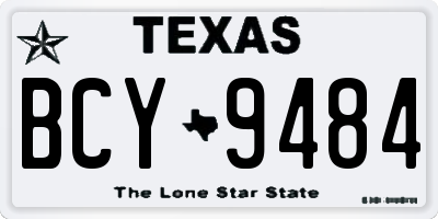 TX license plate BCY9484