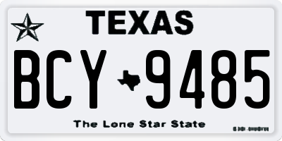 TX license plate BCY9485