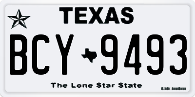 TX license plate BCY9493