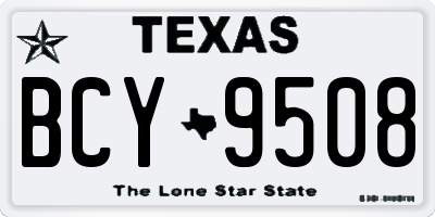TX license plate BCY9508
