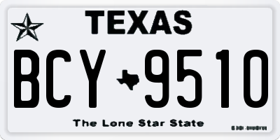 TX license plate BCY9510