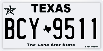 TX license plate BCY9511