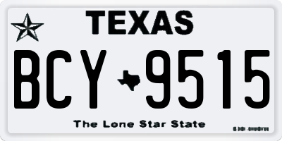 TX license plate BCY9515