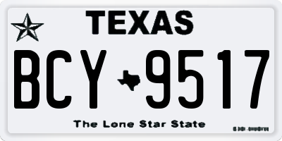 TX license plate BCY9517