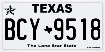 TX license plate BCY9518