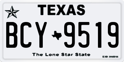 TX license plate BCY9519
