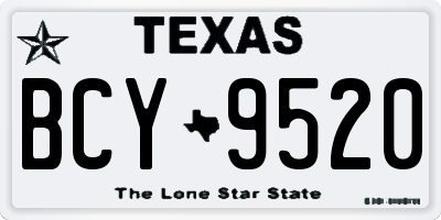 TX license plate BCY9520
