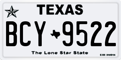 TX license plate BCY9522